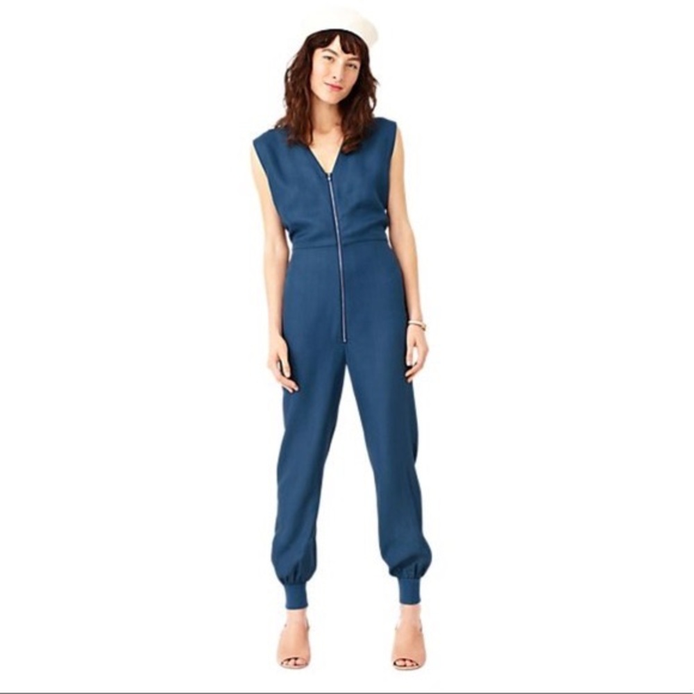 Kate Spade Saturday Chambray Zipper Jumpsuit